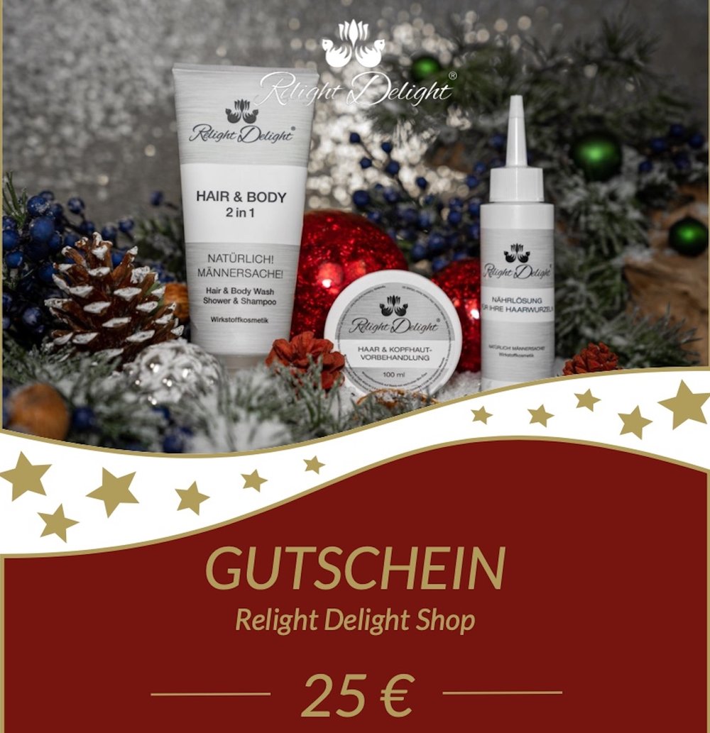 25€ Gutschein (Design - Weihnachten für den Herren)